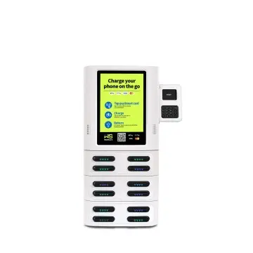 12 slots Rental Station Power Bank Rent with Custom Logo Support with pos - white