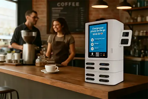What if this coffee shop offered shared power banks?